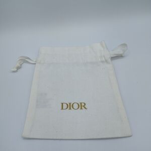 Dior Beauty Ivory Canvas Drawstring Pouch | Gold Logo | 6.25x4.75 | Qty 8 NWOT